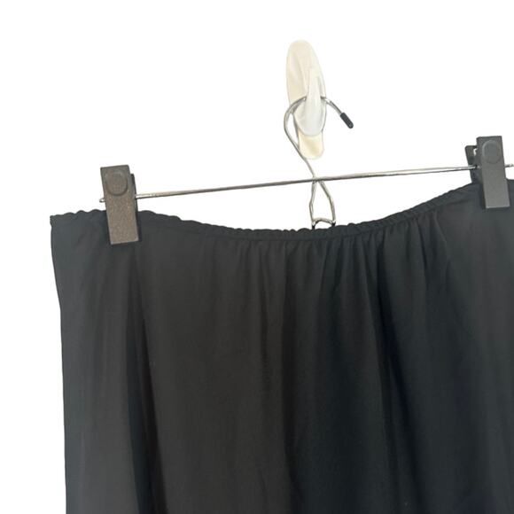 Jessica Howard Black Asymmetrical Hem Layered Tiered Skirt Women Sz 14 - Picture 6 of 7